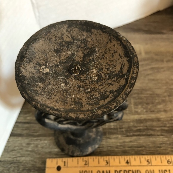 Pair of Vintage Metal Candle  Holders - Picture 10 of 10